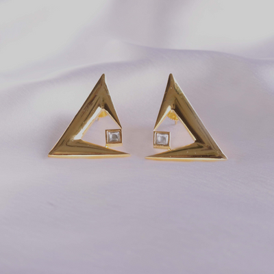 Gold plated contemperory studs