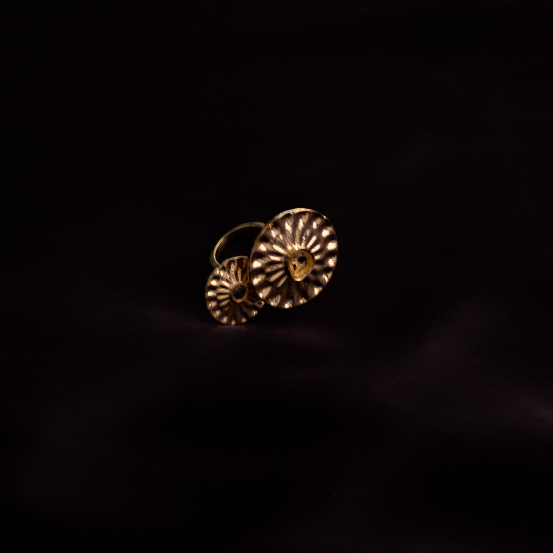 Gold plated contemporary ring