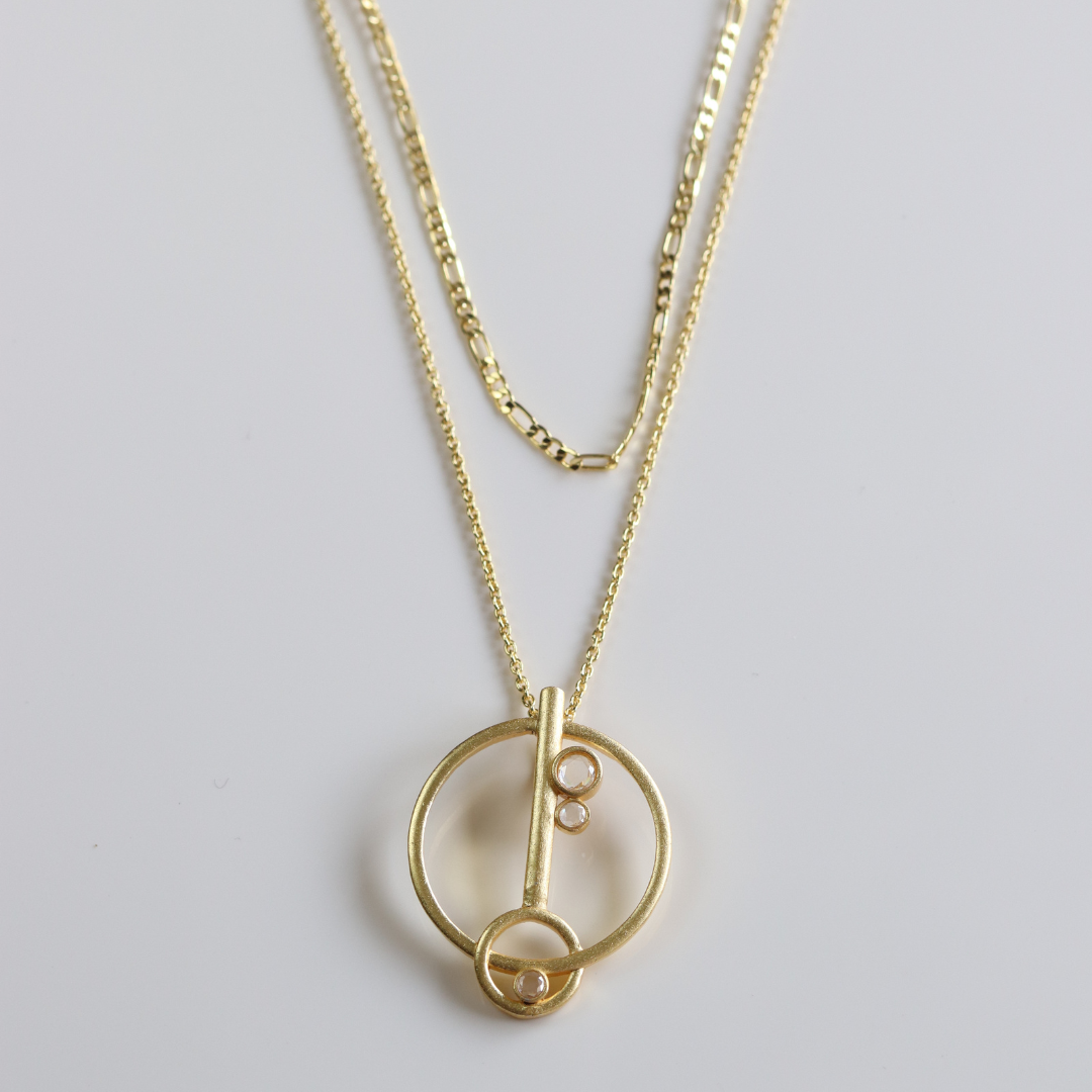 Gold plated contemporary necklace