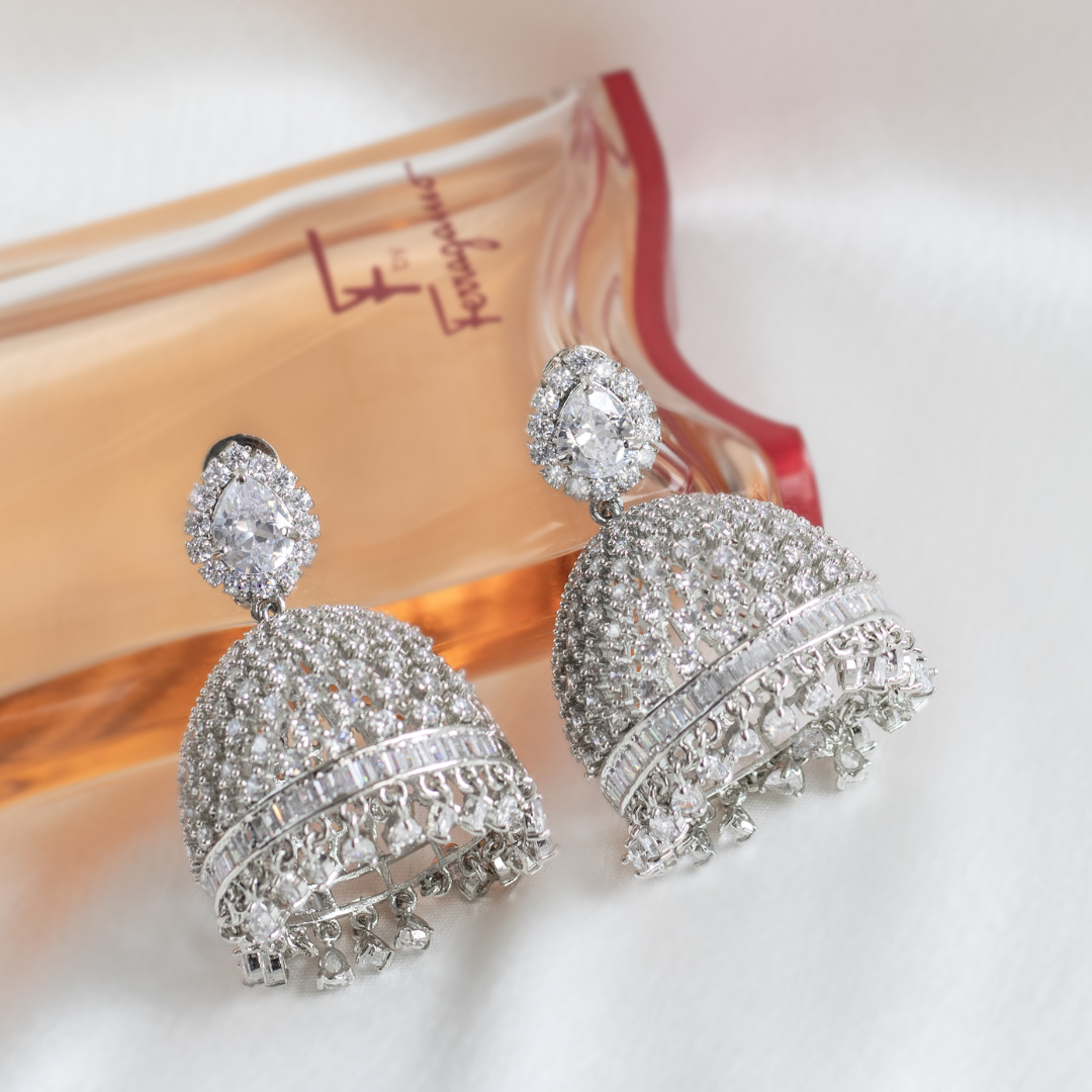 Jhumki crafted with Merquise and Zircons