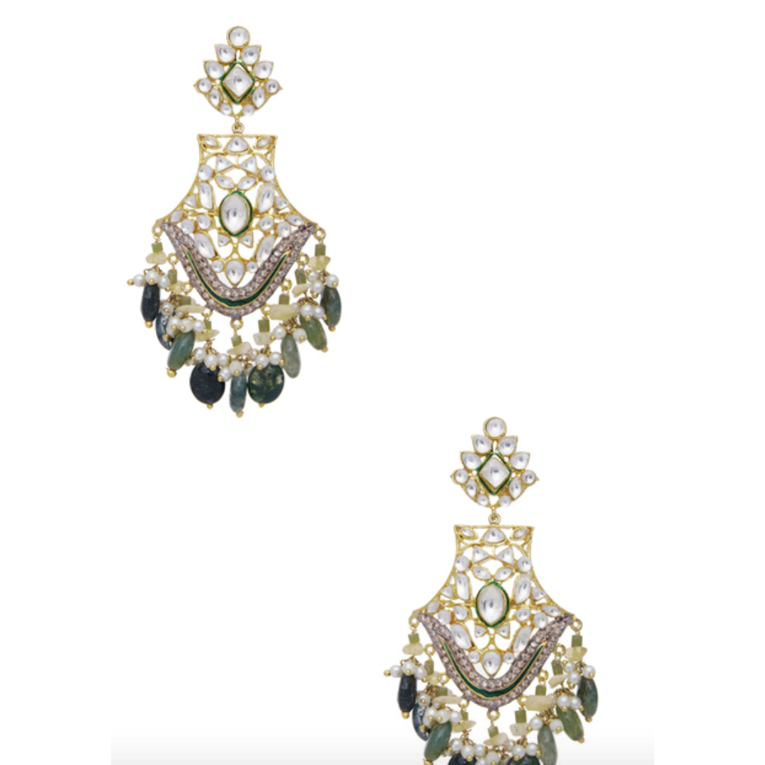 Gold Plated Kundan Earrings